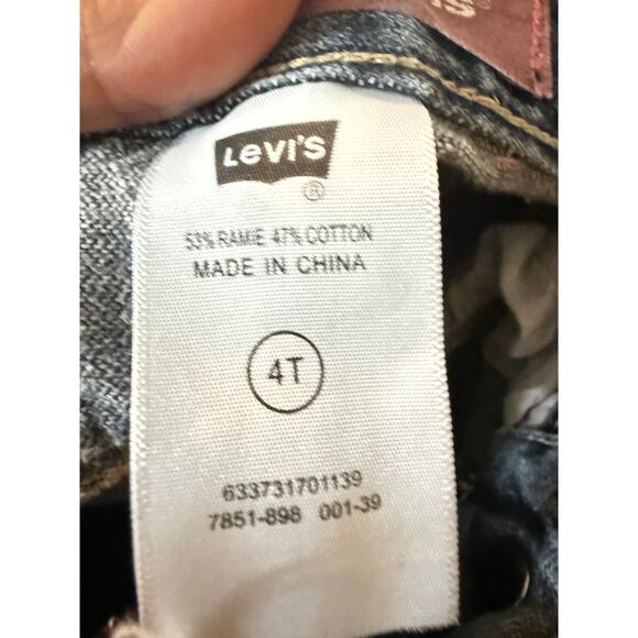 Levi's Boy Size 4T Adjustable Jeans - Picture 4 of 6